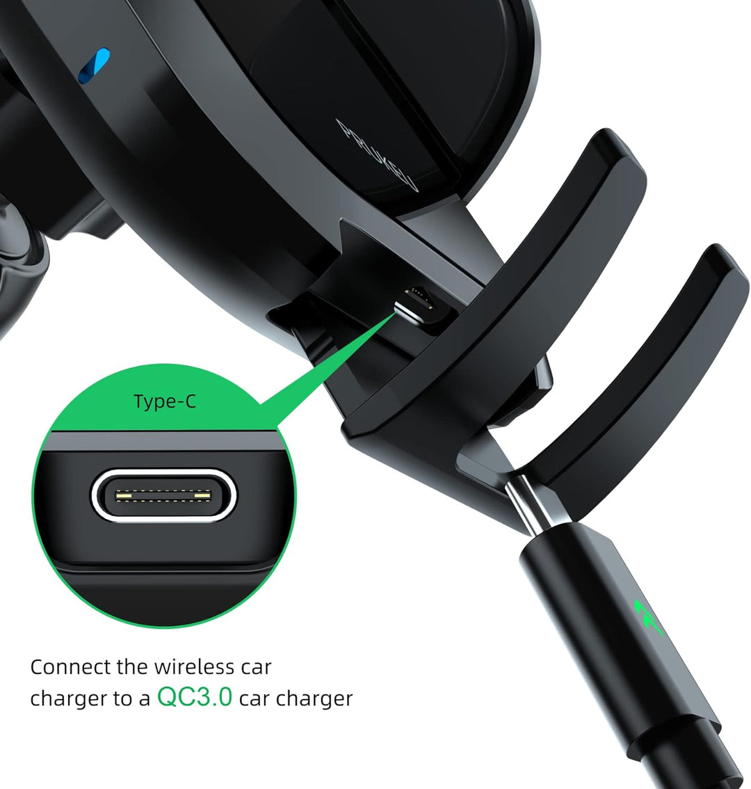 Handyhalterung Auto mit Ladefunktion 15W Qi Ladestation Auto Wireless Charger KFZ Halterung für iPho