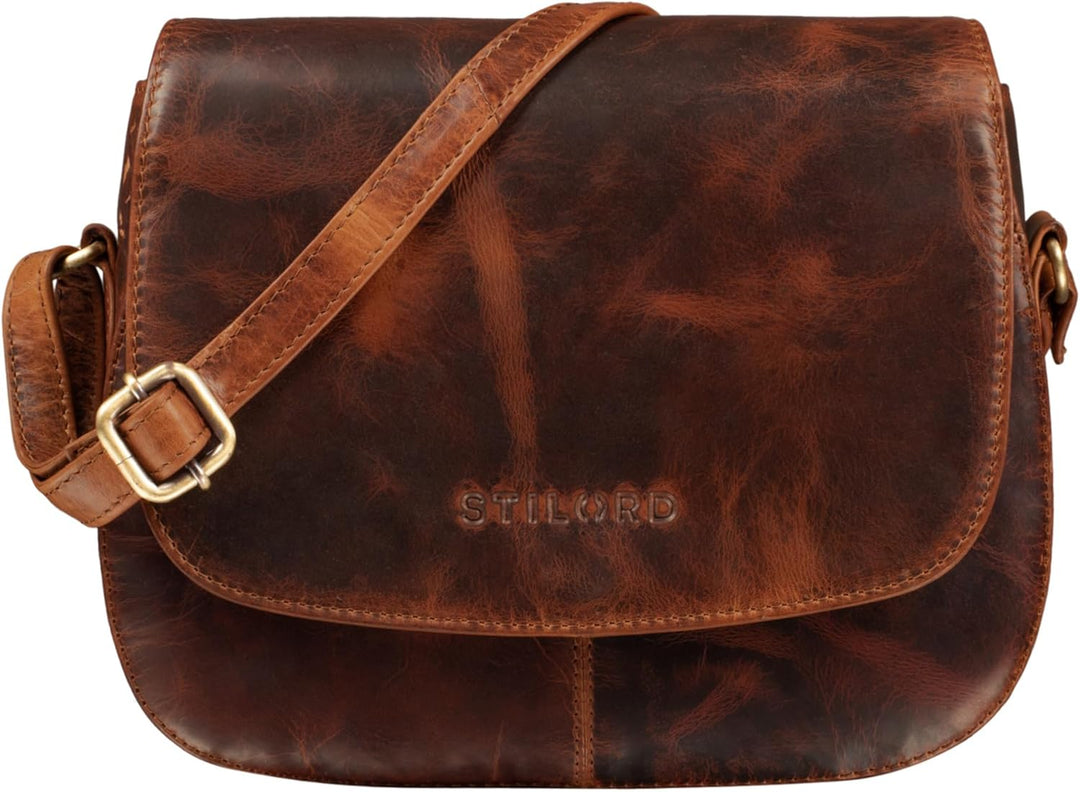 STILORD 'Savannah' Umhängetasche Damen Leder Handtasche kleine Schultertasche Crossbody Bag Ausgehta