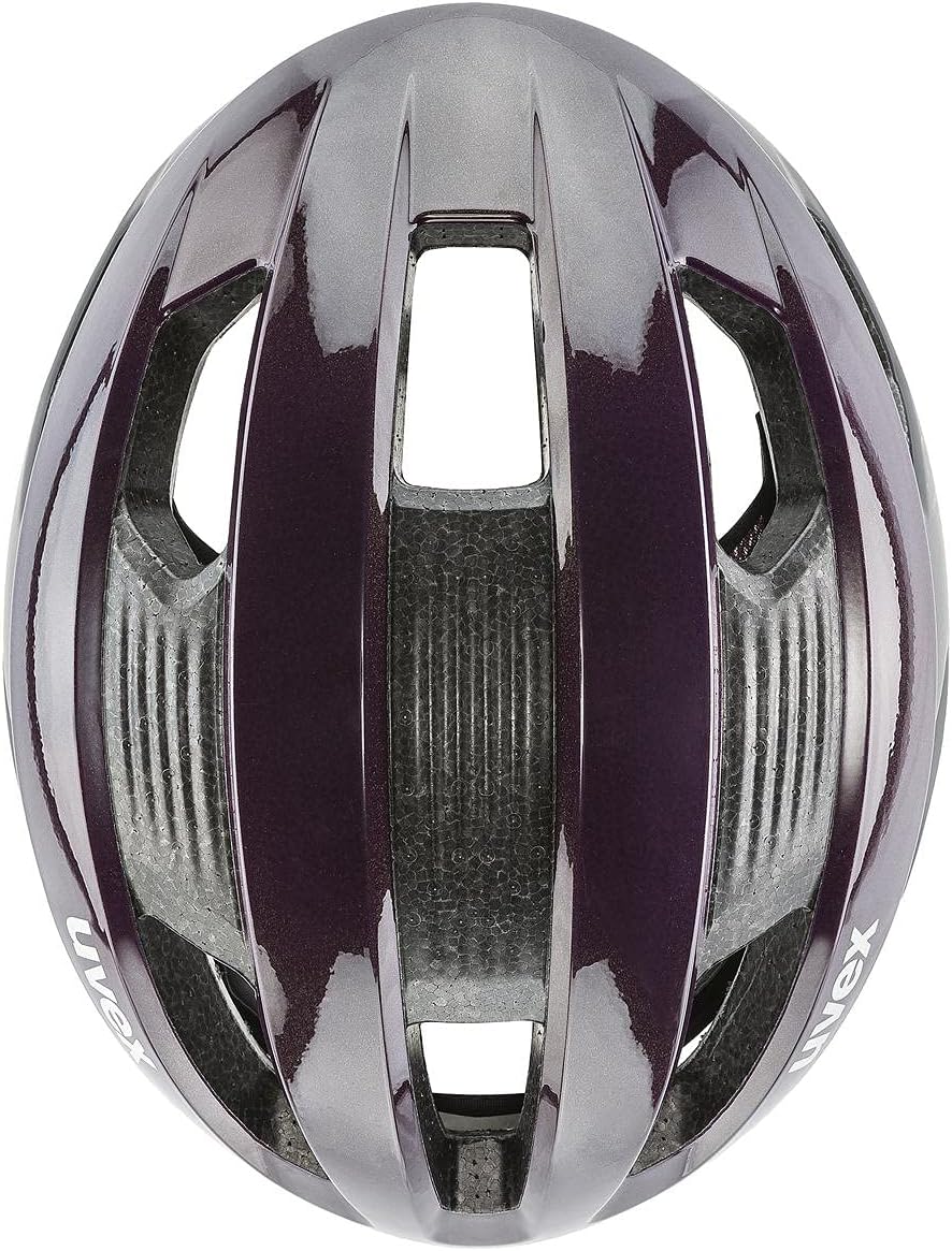 Uvex Rise CC Rennrad Fahrrad Helm matt schwarz/lila 2022 52-56 cm, 52-56 cm