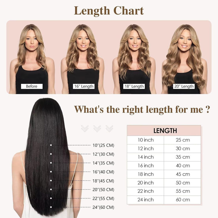 TESS Tape Extensions Echthaar 35 cm, Blond Tape Klebeband Haarverlängerung 20 pcs Glatt Dunkelblond