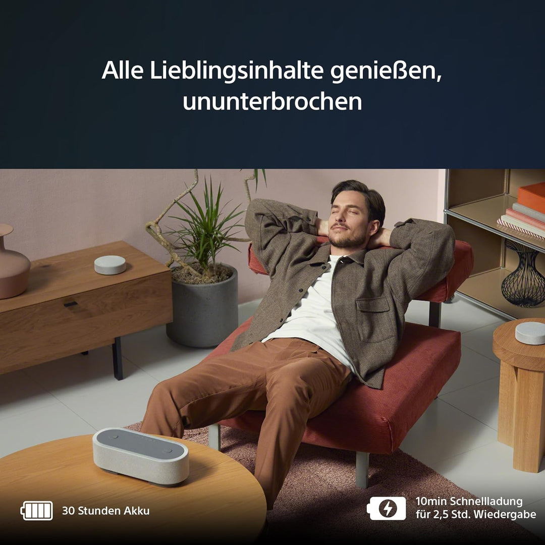 Sony HT-AX7 tragbares Heimkinosystem - Kinosound überall mit 360° Raumklang - Bis zu 30 Stunden Akku