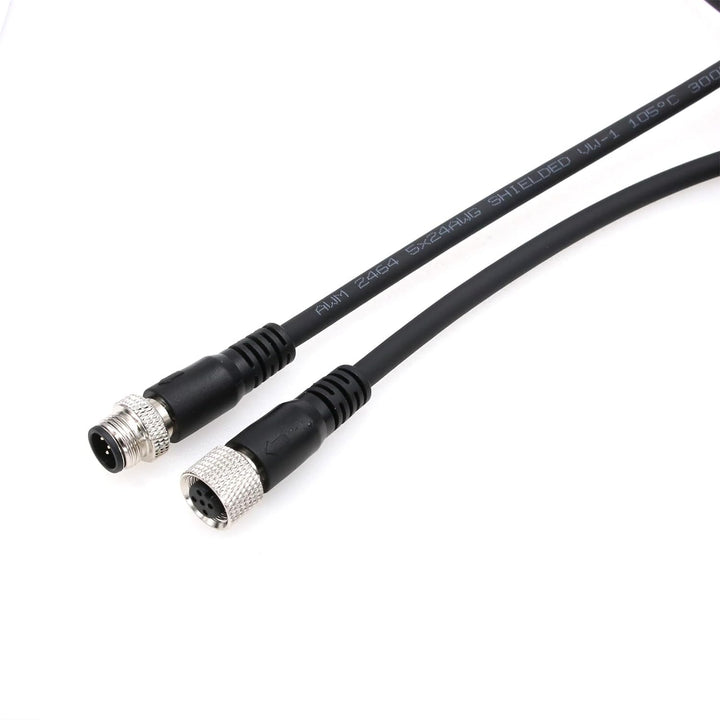 HangTon M12 A Code 5 Pin Male Female Actuator Sensor Signal Shielded Cable for Industrial Controls A