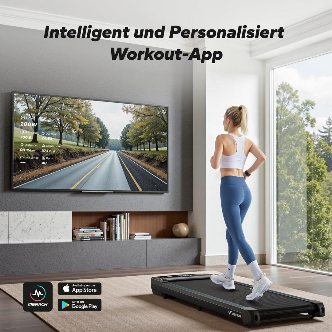 MERACH Walking Pad, 3 in 1 Laufband Für Zuhause, Laufband Schreibtisch für Zuhause und Büro, 1-6km/h
