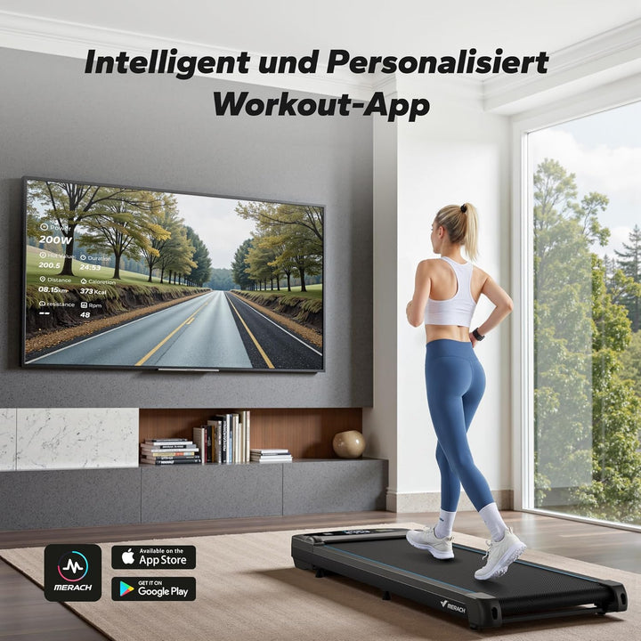 MERACH Walking Pad, 3 in 1 Laufband Für Zuhause, Laufband Schreibtisch für Zuhause und Büro, 1-6km/h