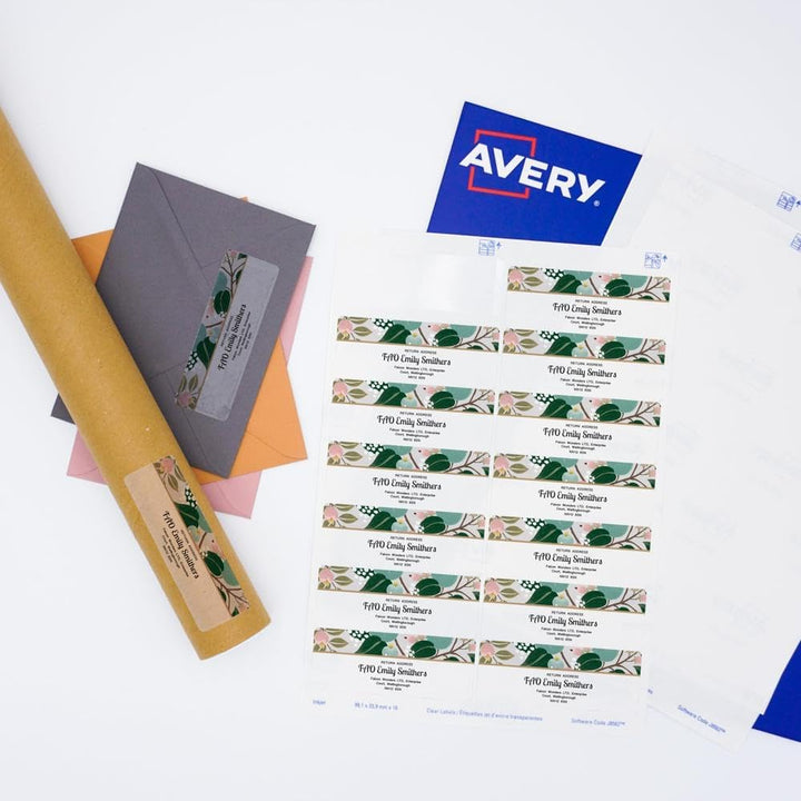 Adressetikett Avery 99.1x33,9 mm transparent 25 VEL 16 Etiketten pro Blatt