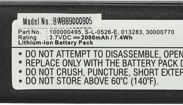 vhbw Akku Ersatz für Honeywell BAT-SCN01, HO48L1-G, S-L-0526-E für Barcodescanner POS (2000 mAh, 3,7