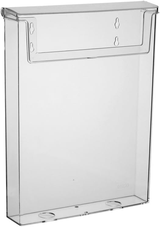 taymar DIN A4 Prospekthalter, Prospektbox mit Deckel, Wetterfest (auch für den Aussenbereich geeigne