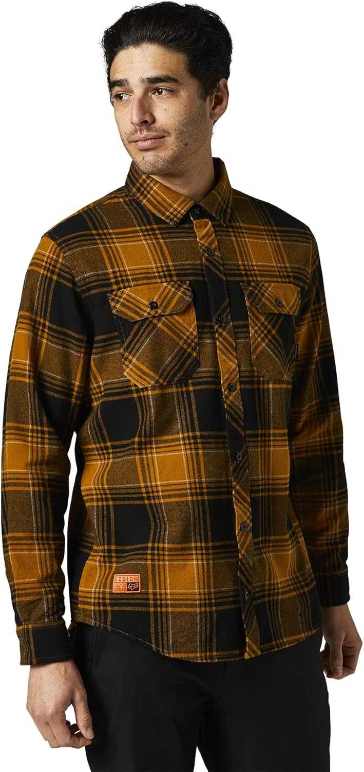 Fox Racing Herren Men's Traildust 2.0 Flannel Shirts Button-Down-Shirt S Gold, S Gold