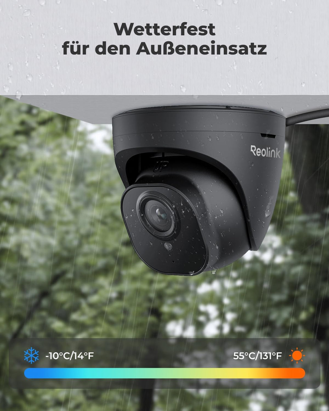 Reolink 5MP PoE Überwachungskamera Aussen mit Personen-/Autoerkennung, Smarte IP Kamera Outdoor mit
