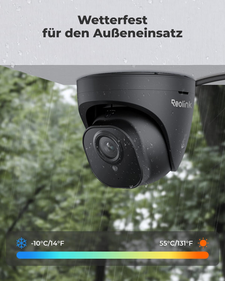 Reolink 5MP PoE Überwachungskamera Aussen mit Personen-/Autoerkennung, Smarte IP Kamera Outdoor mit