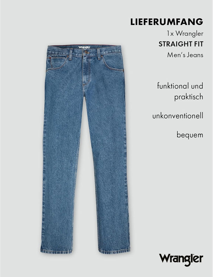 Wrangler Herren Authentic Straight Jeans, Medium Stw, 32W / 34L