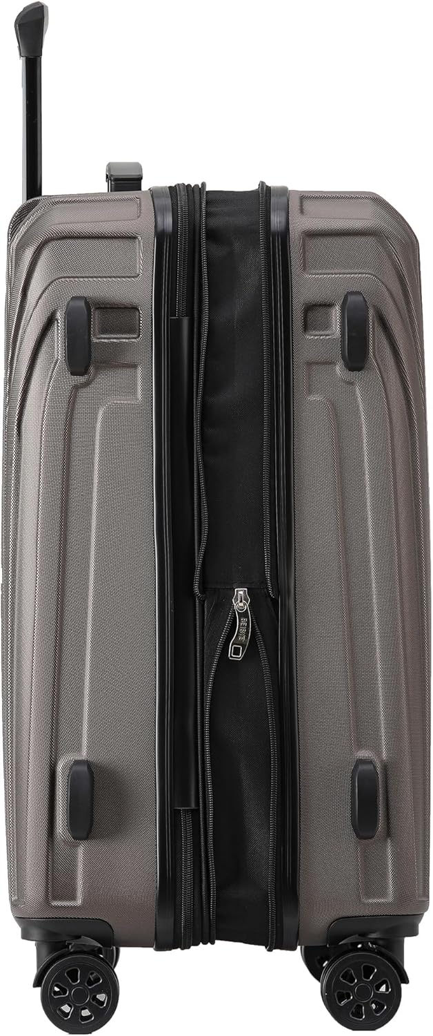 BEIBYE Kofferset Rollkoffer Koffer Hartschale,TSA Schloss, Zwillingsrollen, Erweiterung (Coffee, 66