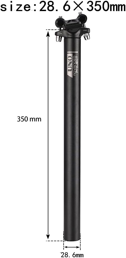 BESNIN Sattelstütze, Fahrrad-Sattelstütze,28,6 x 350 mm verstellbarer Fahrradsattel, Winkel für Moun