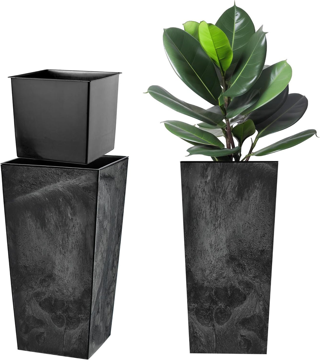 KADAX Blumentopf, Blumenkübel aus Kunststoff, Pflanzkübel für Blumen, Innen- und Aussenbereich, Gart