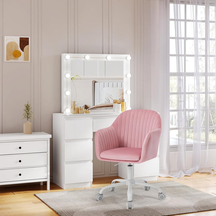 WOLTU Schreibtischstuhl, Bürostuhl ergonomisch, Homeoffice Stuhl höhenverstellbar, Schminkstuhl mit