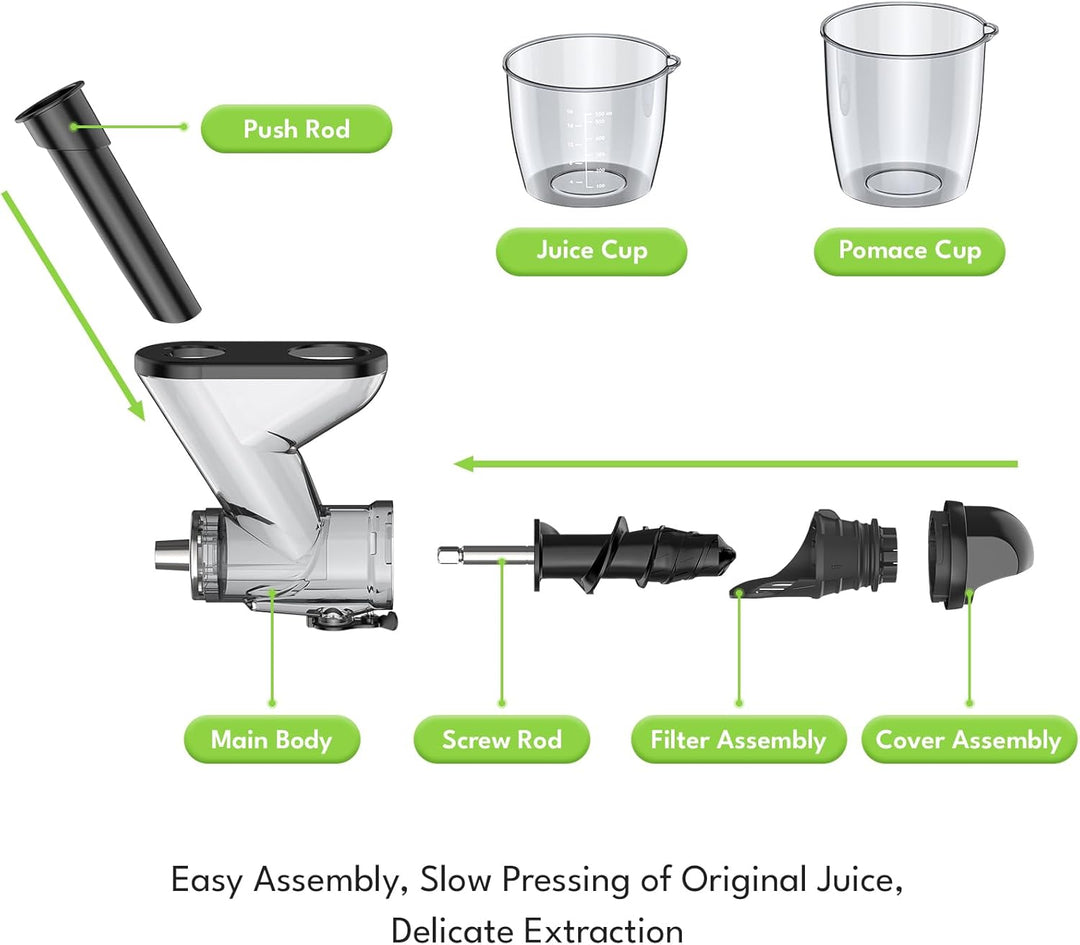 Kau-Entsafter-Aufsatz für Kitchenaid-Standmixer, Kaltpressen langsamer Entsafter Aufsatz für Kitchen
