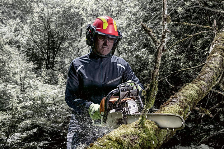 Uvex Pheos Forestry - Forsthelm mit Gehör- und Gesichtsschutz - SNR: 30dB Rot, Rot