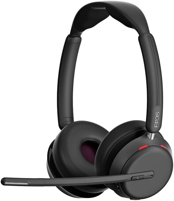 EPOS IMPACT 1060 Hochwertiges Büro-Bluetooth Headset - Beidseitig, EPOS AI verbesserte Sprachaufnahm