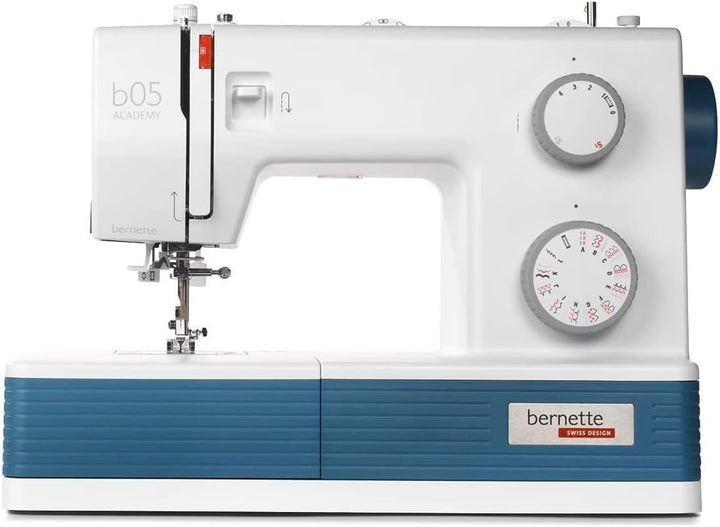 Bernette 05 Academy Nähmaschine Weiss, Blau, Weiss, Blau