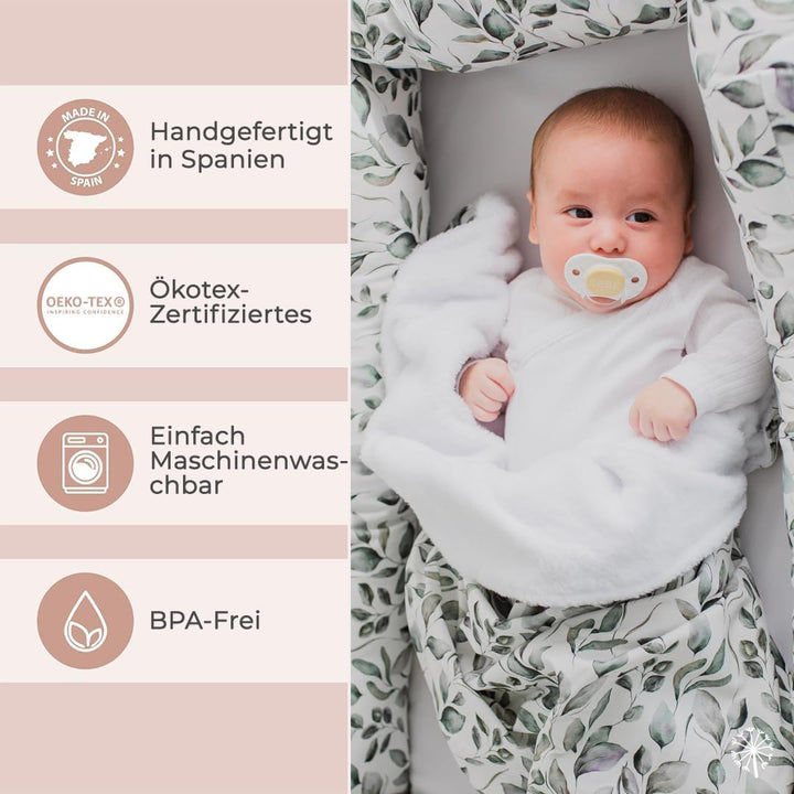MIMUSELINA Babydecke Baumwolle - Super Warme Baby Blanket für Winter und Herbst - Kuscheldecke Baby