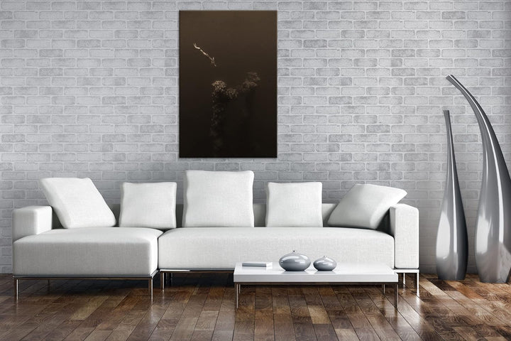 deyoli tiefer Tauchgang zum Meeresgrund Effekt: Sepia, Format: 80x60 als Leinwandbild, Motiv fertig