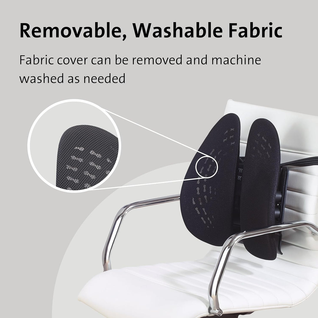 Kensington SmartFit Conform-Rückenkissen, Ergonomische und höhenverstellbare Lendenwirbelstütze für