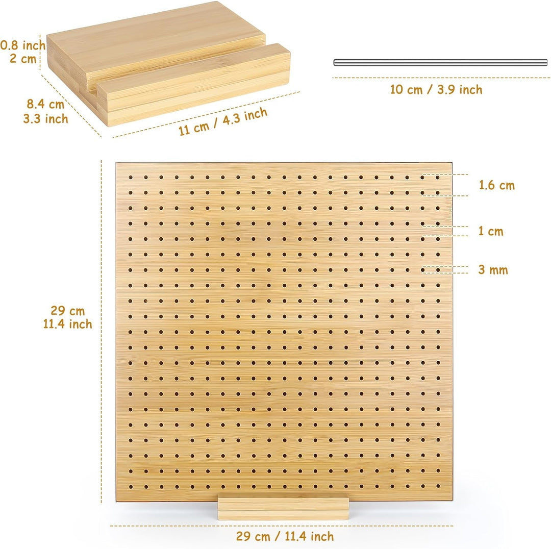 Coopay Granny Square Spanner, Gross Bambus Blocking Board 29 x 29 cm, Blocking Board Häkeln und 30 E
