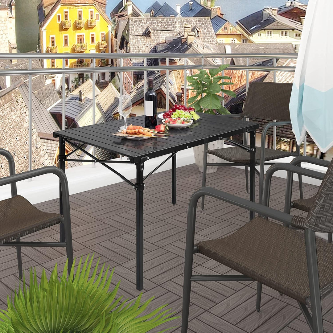 WOLTU Alu Tisch Campingtisch Buffettisch 104x69x70cm(LxBxH) zusammenklappbar und tragbar Reisetisch,