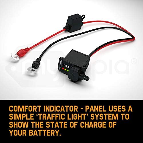 CTEK M8 Comfort Indikator Panel Direct Connector mit Status Lichter, 3,3 m & Protect Bumper: Rutschf