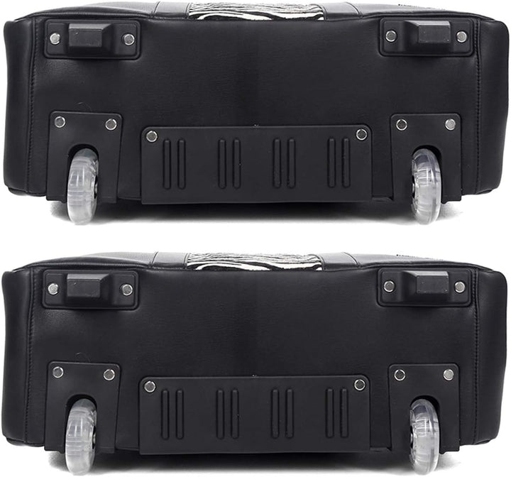 Bowatex Luxus Damen Laptop Aktentasche Schulter Gurt 2 Rollen Trolley Schwarz