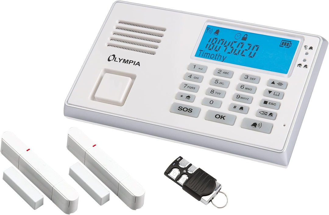 Olympia 5961 Protect 9035 Drahtlose GSM Alarmanlage mit Notruf und Freisprechfunktion, AppSteuerung
