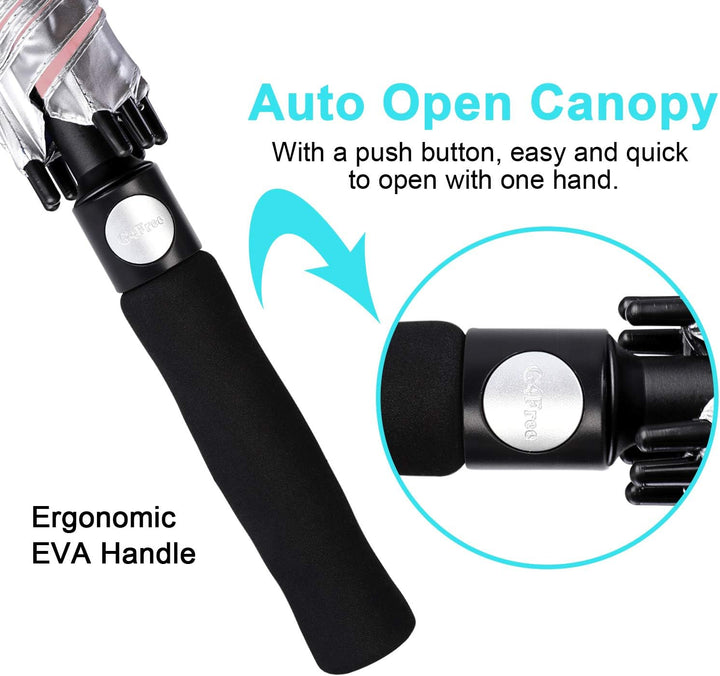 G4Free 62/68/72 Inch UV-Schutz Winddicht Sonnen- und Regenschirm Golfschirm Autorisches Öffnen Doppe