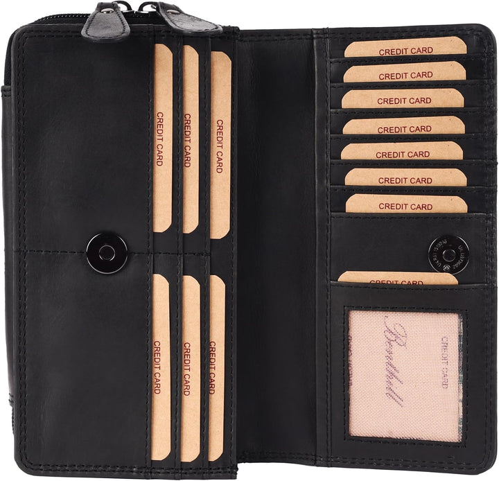 Benthill Reisebrieftasche XXL Echt-Leder - Kleine Umhängetasche aus echtem Leder - Travel Dokumenten