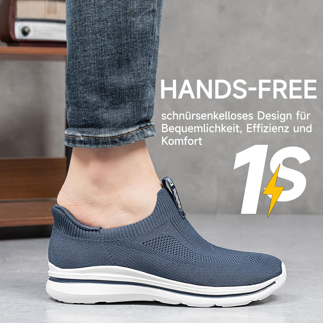 ODCKOI Herren Hände frei Slip On Walking Schuhe Atmungsaktiv Leichtgewichtige Turnschuhe Athletisch