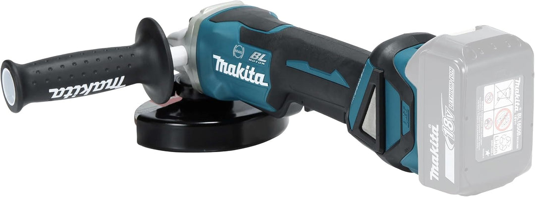 Makita DGA517Z Akku-Winkelschleifer 18 V mit Paddleschalter (ohne Akku, ohne