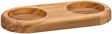 Zassenhaus Salz und Pfeffermühle Frankfurt 14 cm Olivenholz mit Untersetzer