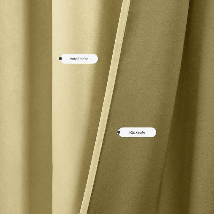 WOLTU Verdunklungsvorhang Blickdicht Gardinen mit Γsen Thermovorhang KΓ€lteschutz WΓ€rmeschutzvorhang