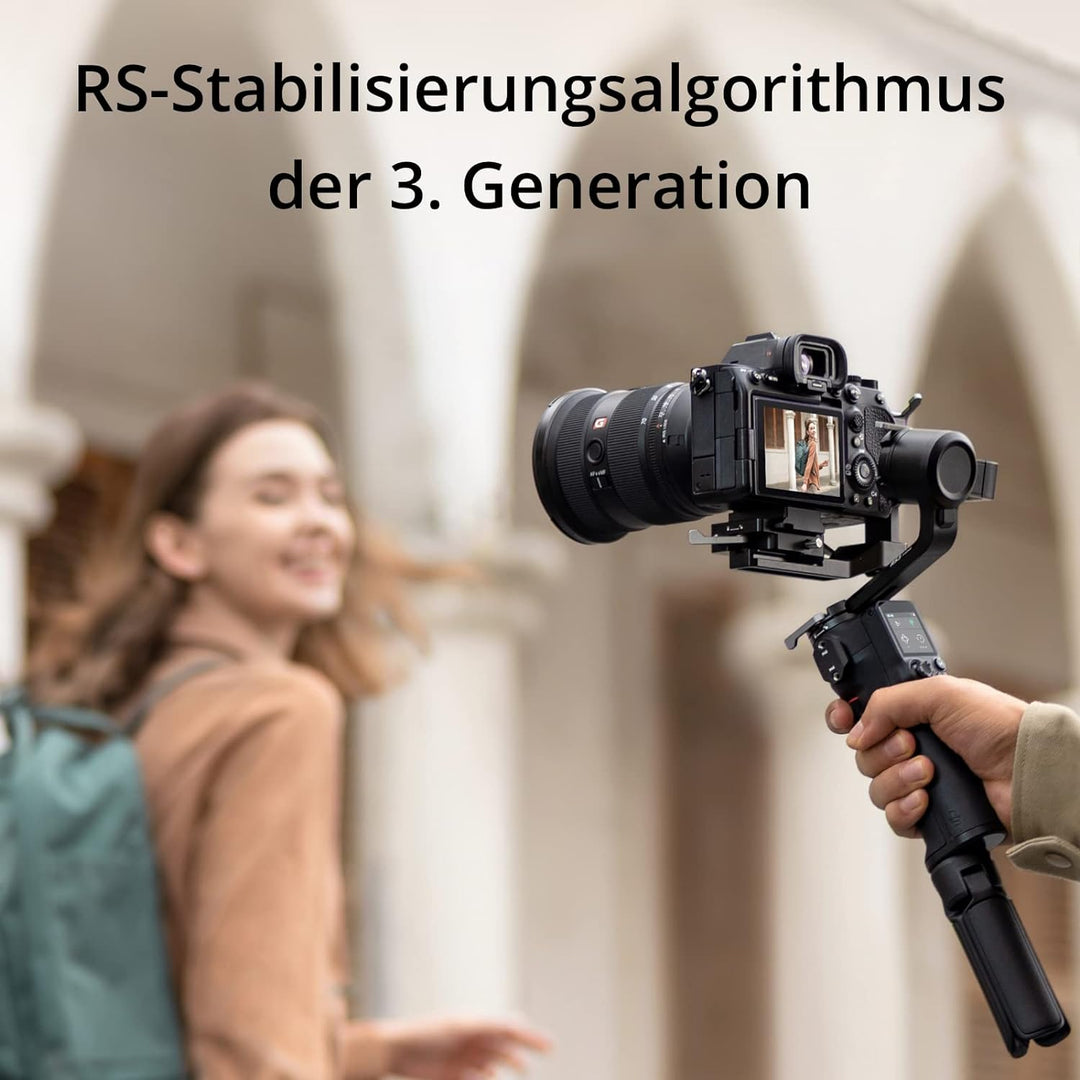 DJI RS 3 Mini, Leichter Stabilisator mit auf DREI Achsen stabilisiertem Gimbal für Canon/Sony/Panaso