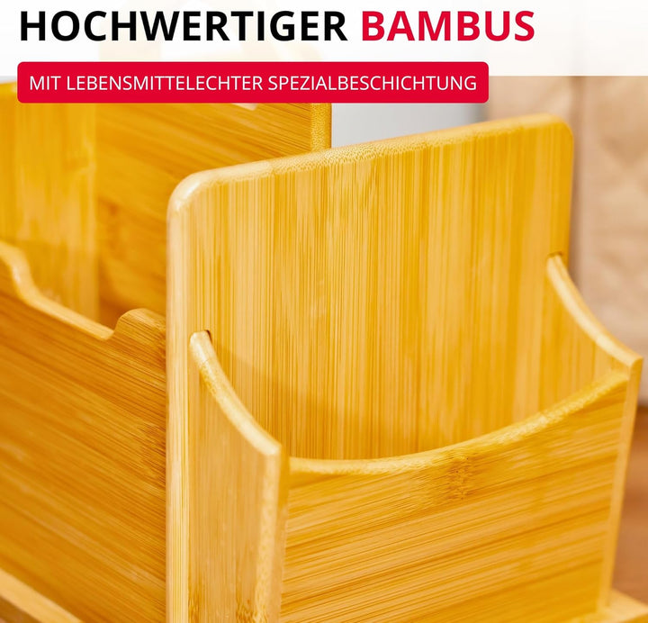 Westmark Tischbutler Tapas + Friends – praktischer Tisch-Organizer mit 7 Fächern, Korb für Besteck u