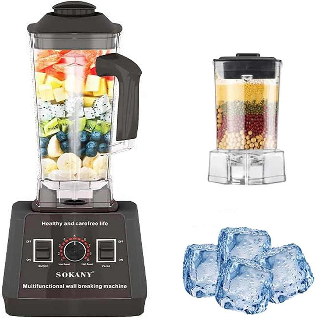 SOKANY SK-666 5000W Hochleistungsmixer, 9 Geschwindigkeitsstufe, 2-in-1[2,5L Standmixer und Smoothie