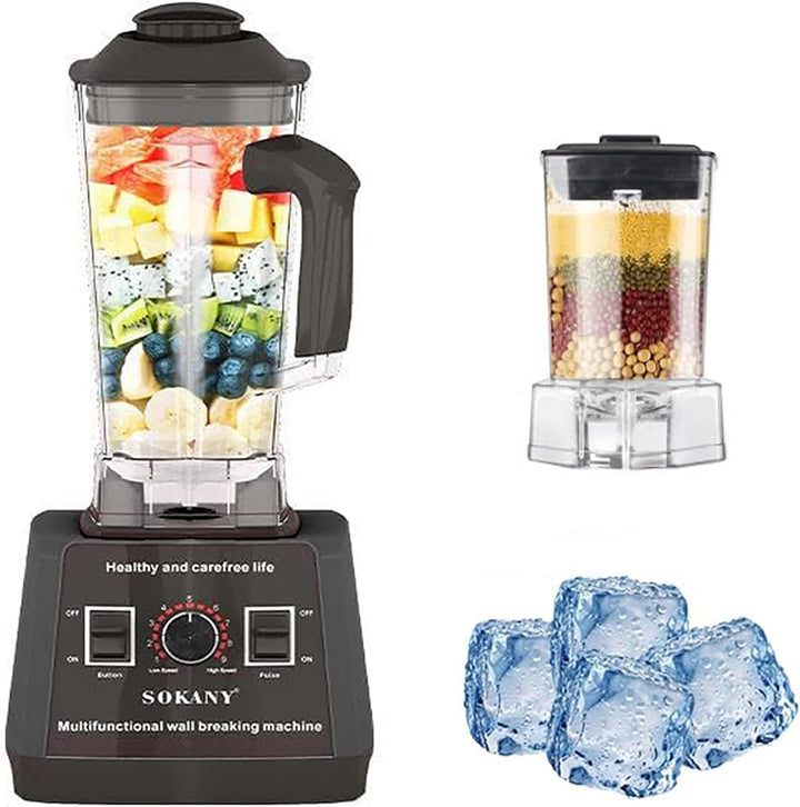 SOKANY SK-666 5000W Hochleistungsmixer, 9 Geschwindigkeitsstufe, 2-in-1[2,5L Standmixer und Smoothie