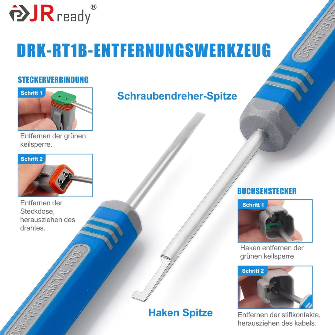 JRready ST5211-05 5PCS Auspinnwerkzeug Kit For Weather-Pack Metri-Pack Serie Steckverbinder Deutsch