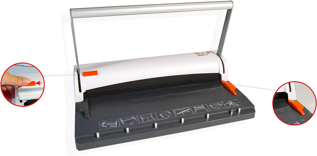 Peach Draht Bindemaschine - bindet 60 A4 Seiten - inkl. kostenloses Starterset für 20 Bindungen - PB