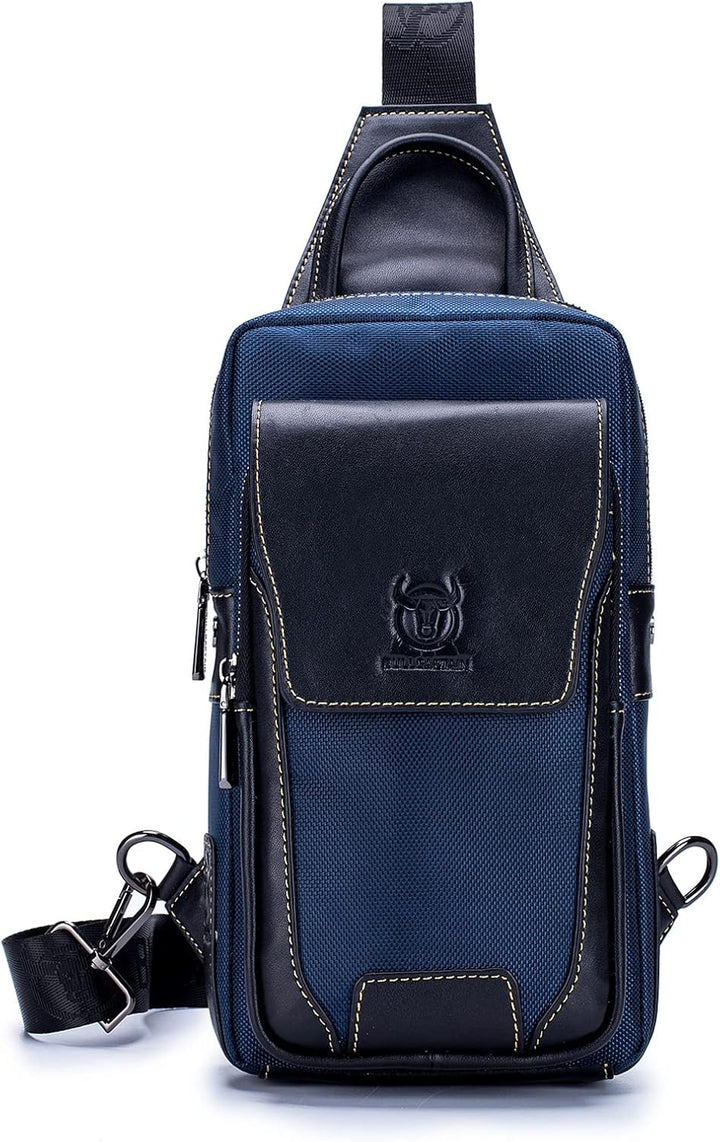 Sport-Brusttasche Kleine Hängetasche aus Leder für Männer Modische und Trendige Crossbody-Tasche Rei