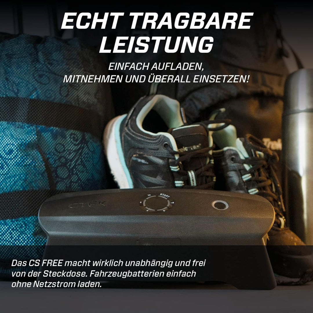 CTEK CS FREE - PORTABLES BATTERIELADE- UND WARTUNGSGERÄT MIT ADAPTIVE BOOST TECHNOLOGIE,