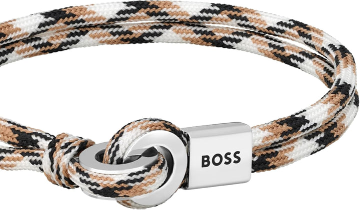 BOSS Jewelry Lederarmband für Herren Kollektion White Size M, White Size M