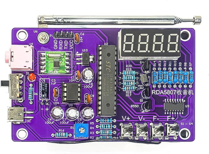 Hsthe Sea Elektronisches FM-Radio FM 87–108 MHz, tragbar, DIY, 2 Power-Modi mit Kopfhöreranschluss,