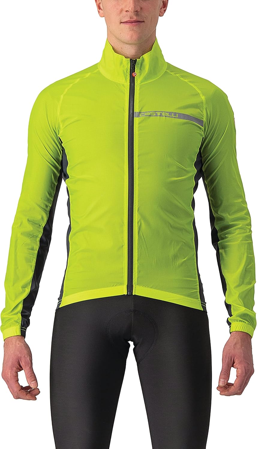Castelli Herren Squadra Stretch Jacket Jacket S ELECTRIC LIME/DARK GRAY, S ELECTRIC LIME/DARK GRAY