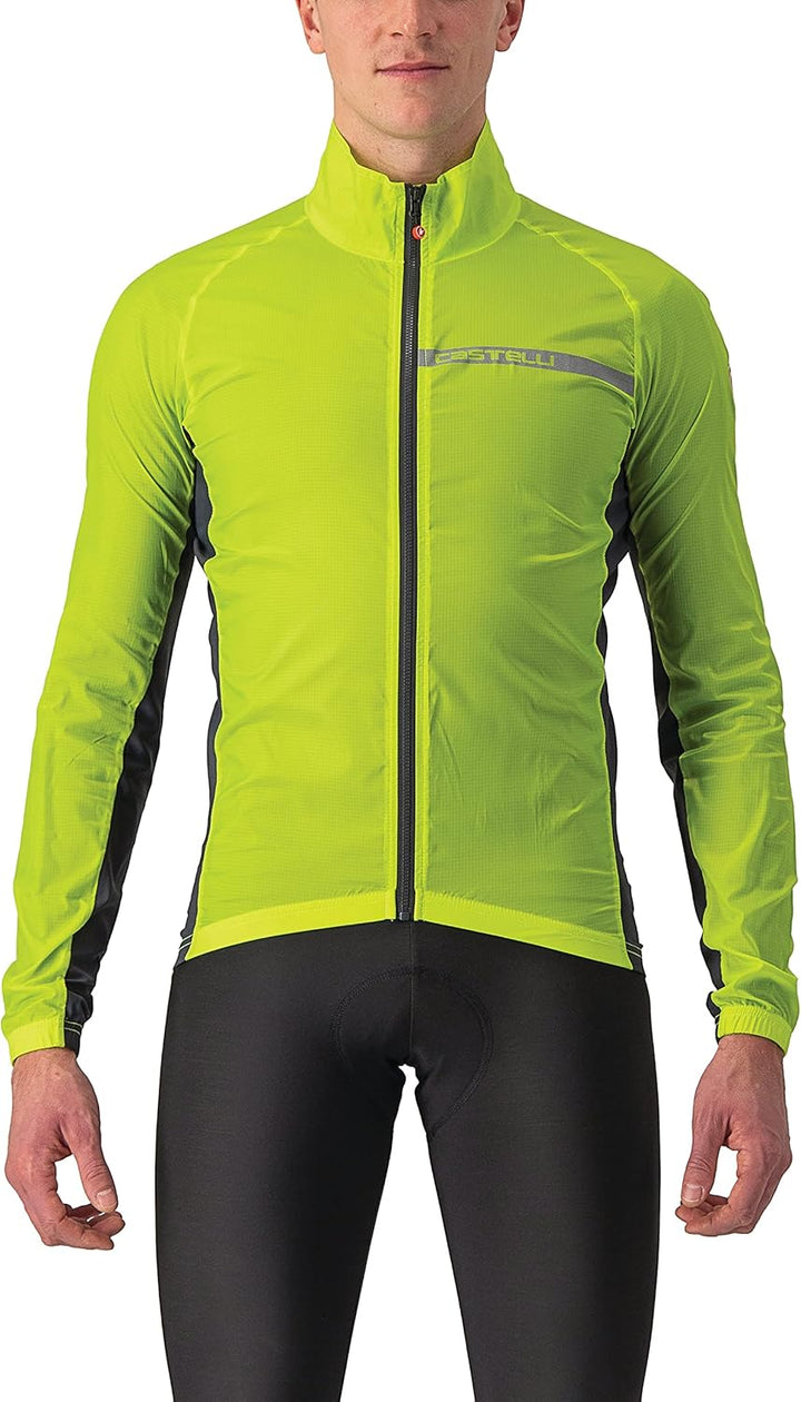 Castelli Herren Squadra Stretch Jacket Jacket S ELECTRIC LIME/DARK GRAY, S ELECTRIC LIME/DARK GRAY