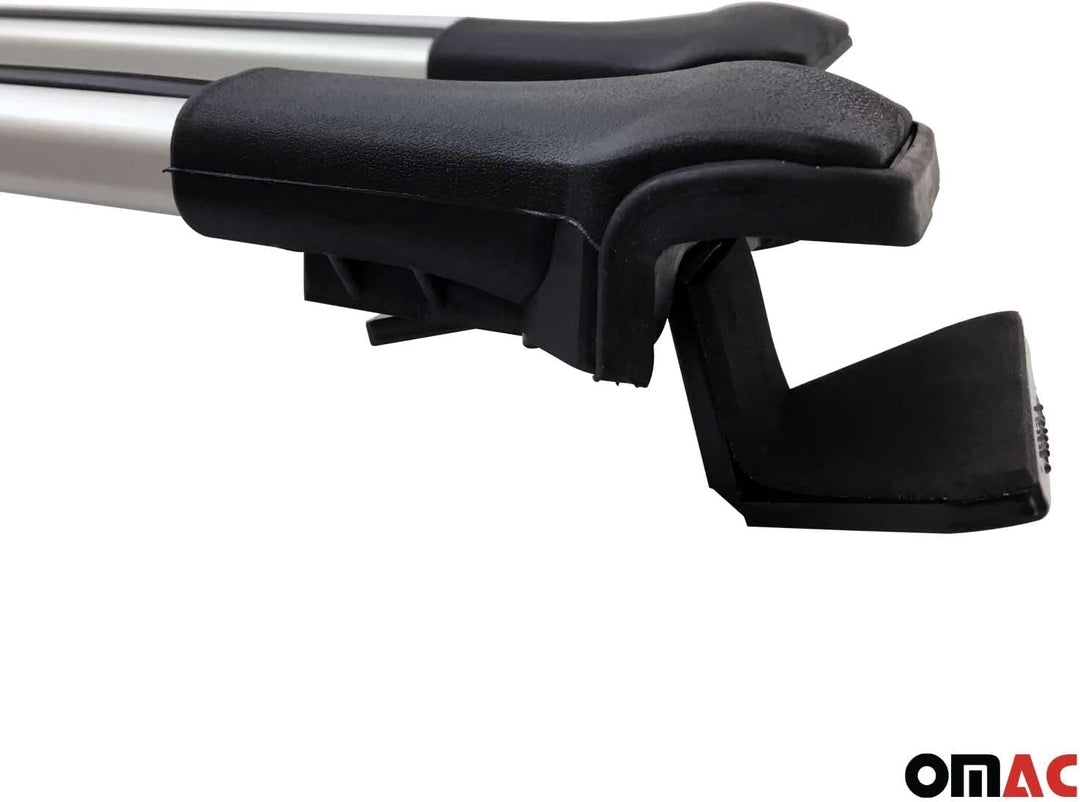 Dachträger Gepäckträger kompatibel mit Dacia Duster 2013-2018 Grau Alu Silber, Silber